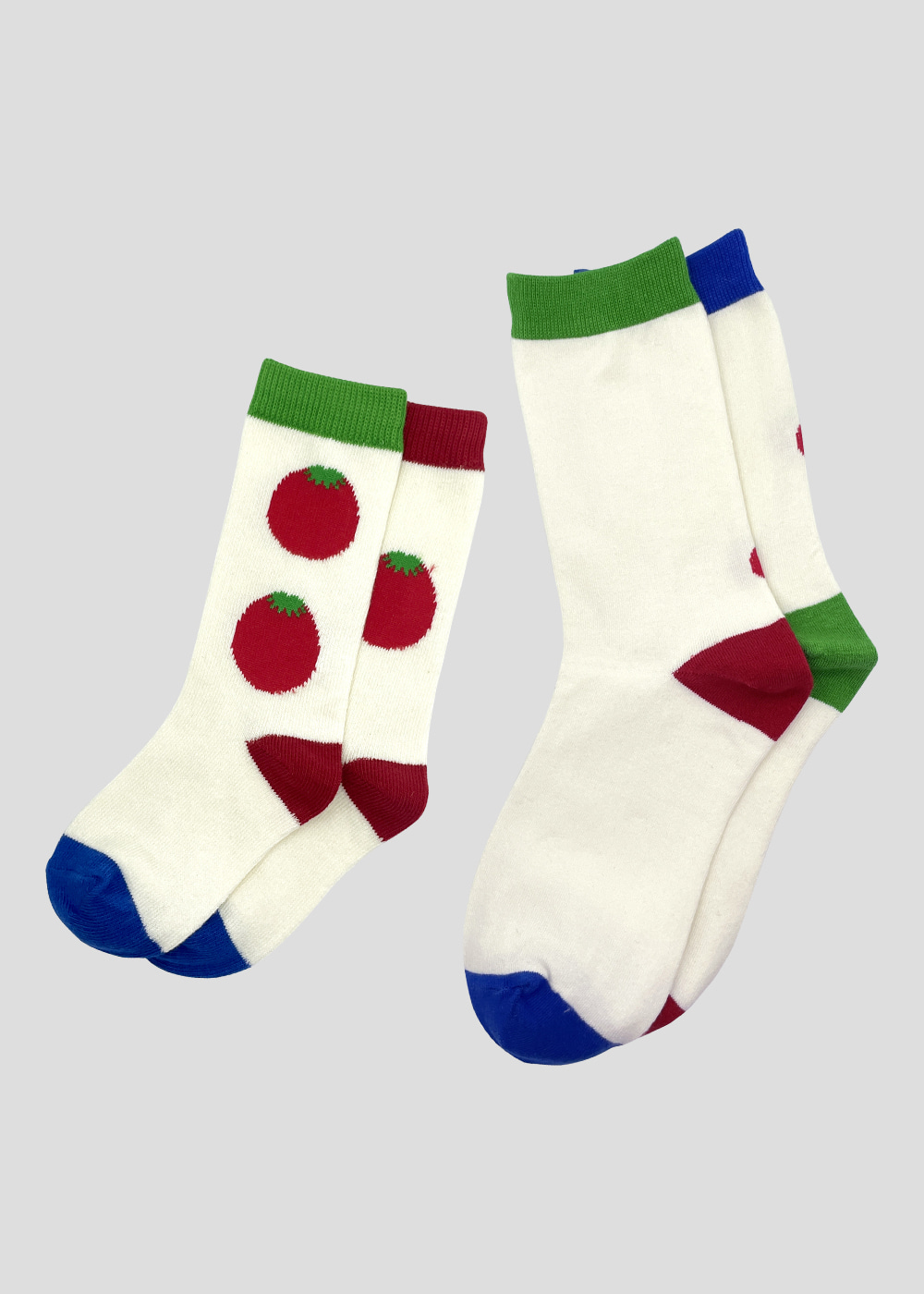 Family Socks - Tomato (Ivory)